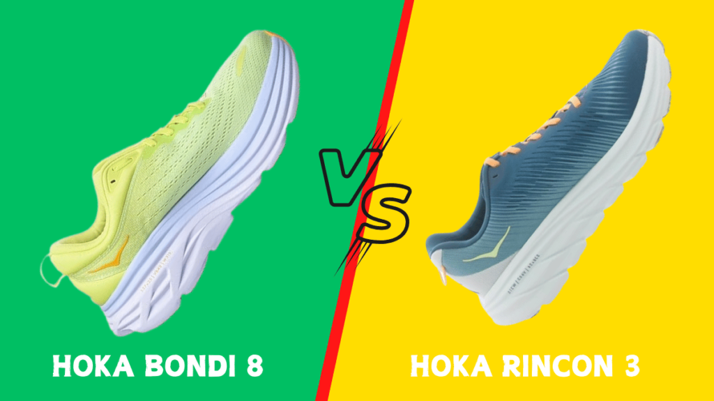 hoka bondi 8 vs rincon 3 side by side comparison