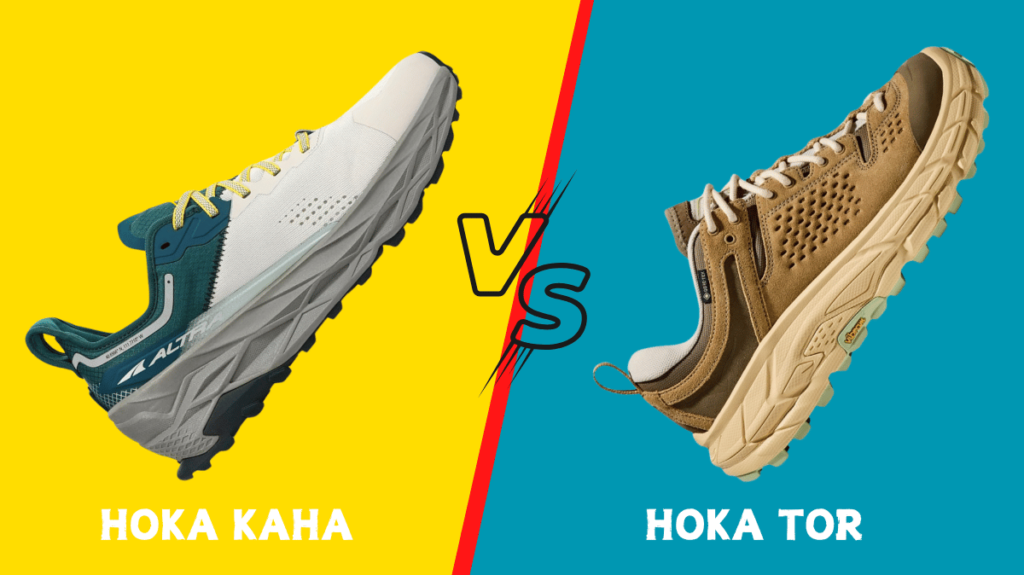 Hoka Kaha vs Tor shoes comparison