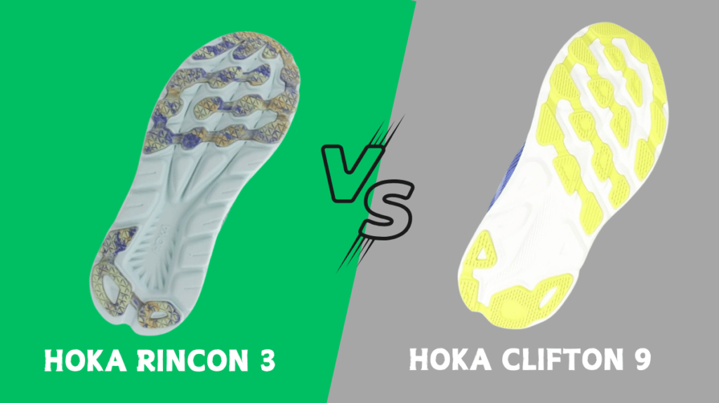 below side of both hoka shoes