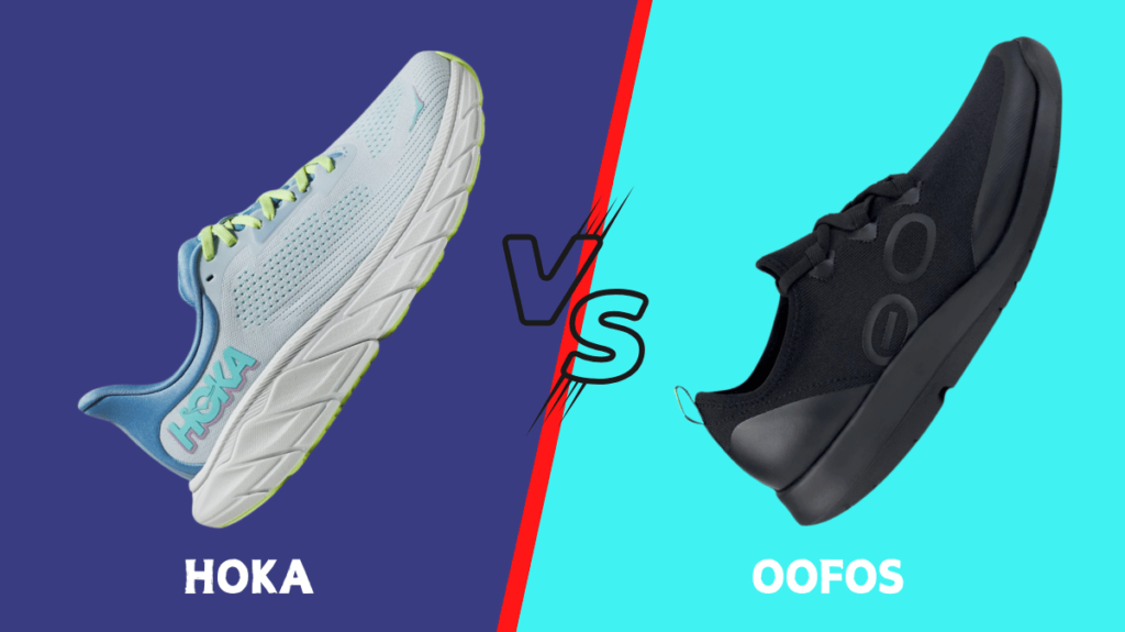 Hoka vs Oofos side by side shoes comparison