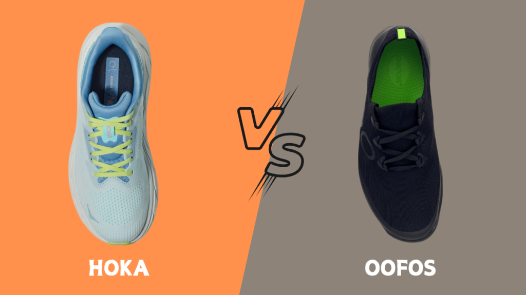 Hoka vs Oofos upside view