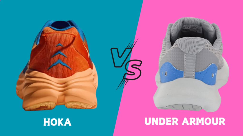 Hoka vs Under Armour shoes backside