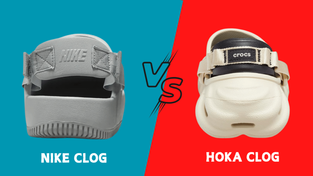 Nike Clog vs Hoka back view