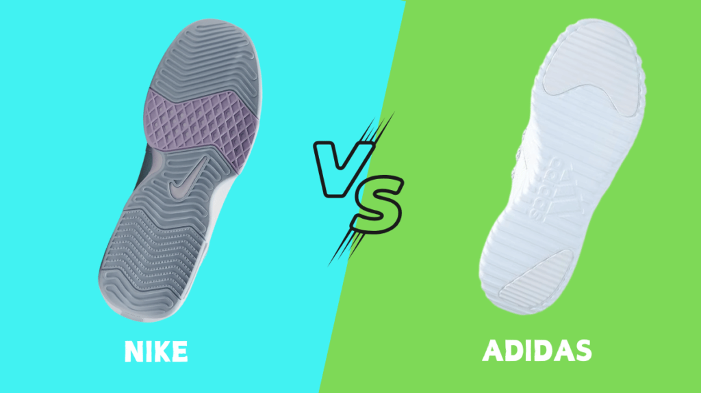 comparison of lower part of both shoes