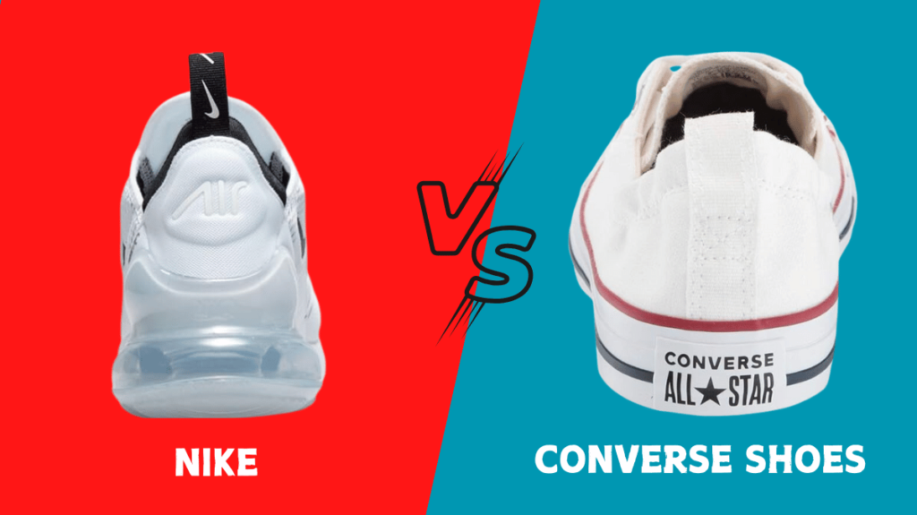 Nike vs Converse Shoes backside comparison