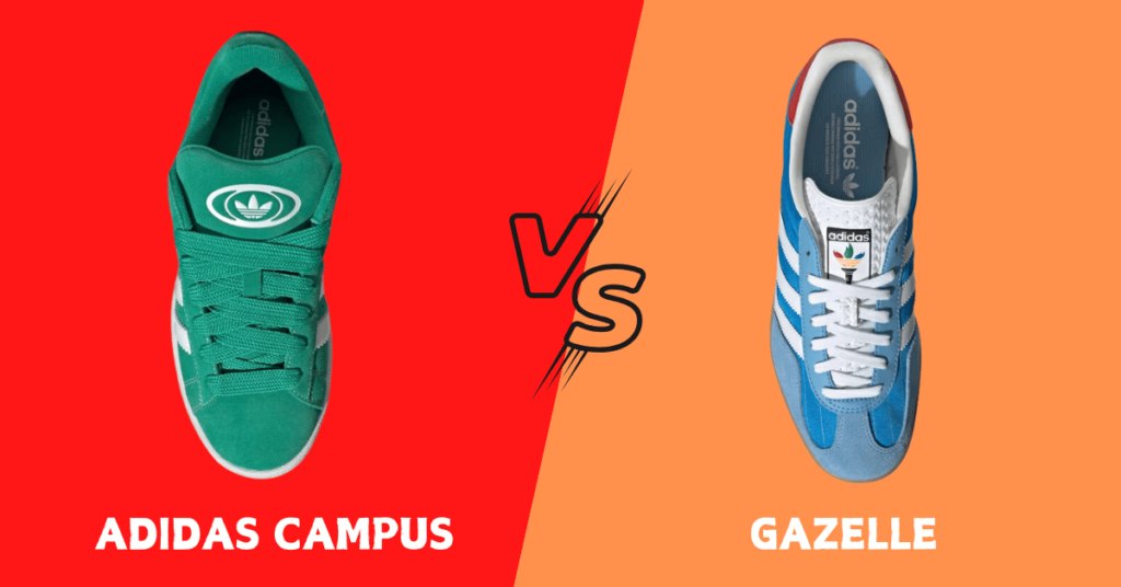 upside view of both adidas shoes