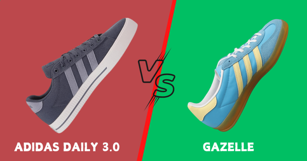 Adidas Daily 3.0 vs Gazelle shoes comparison