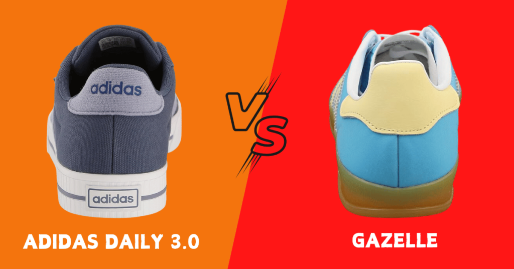 Adidas Daily 3.0 vs Gazelle backview