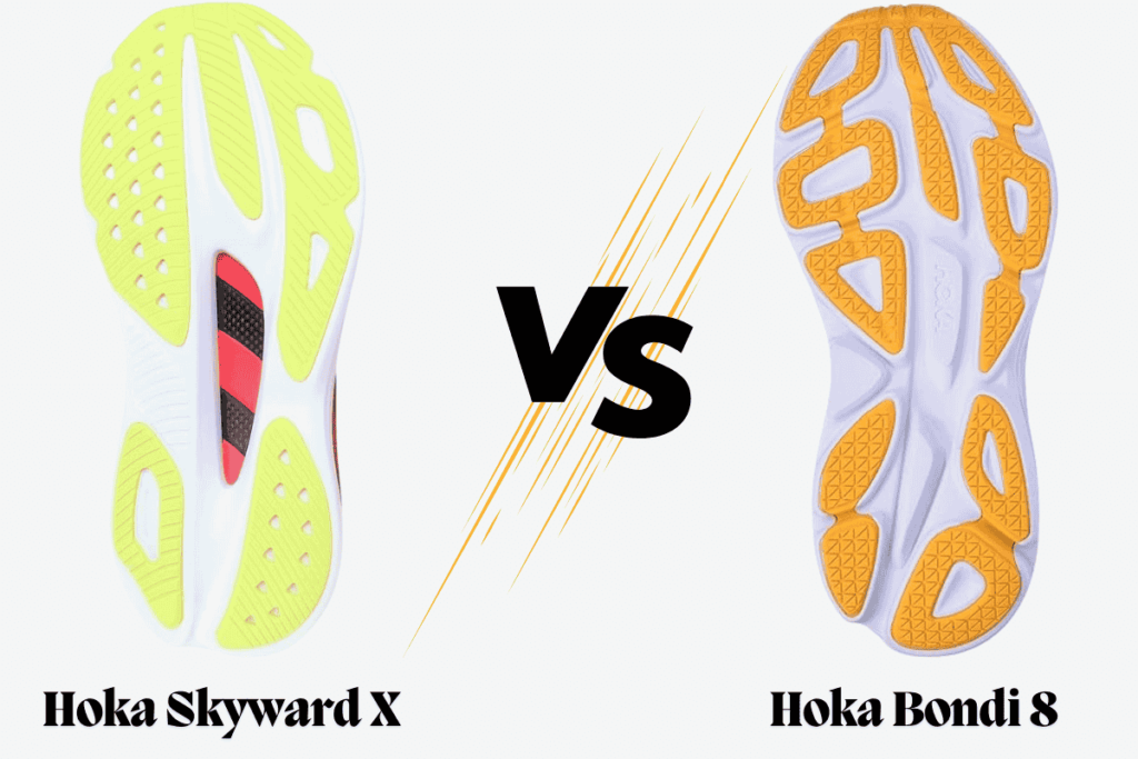 Hoka Skyward X vs Bondi 8 soles comparison